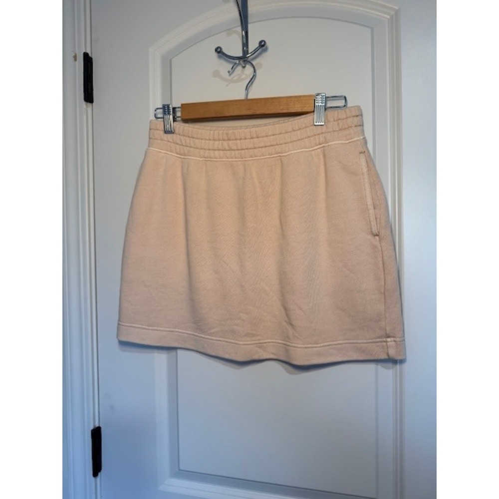 Aerie Sweatshirt Skirt‎ Pink Terry Cloth Elastic Waist Pockets Size S